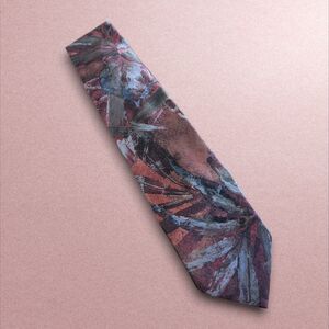 Wembley Mens Necktie Artistic Abstract Pattern Multi Color 56" Polyester USA